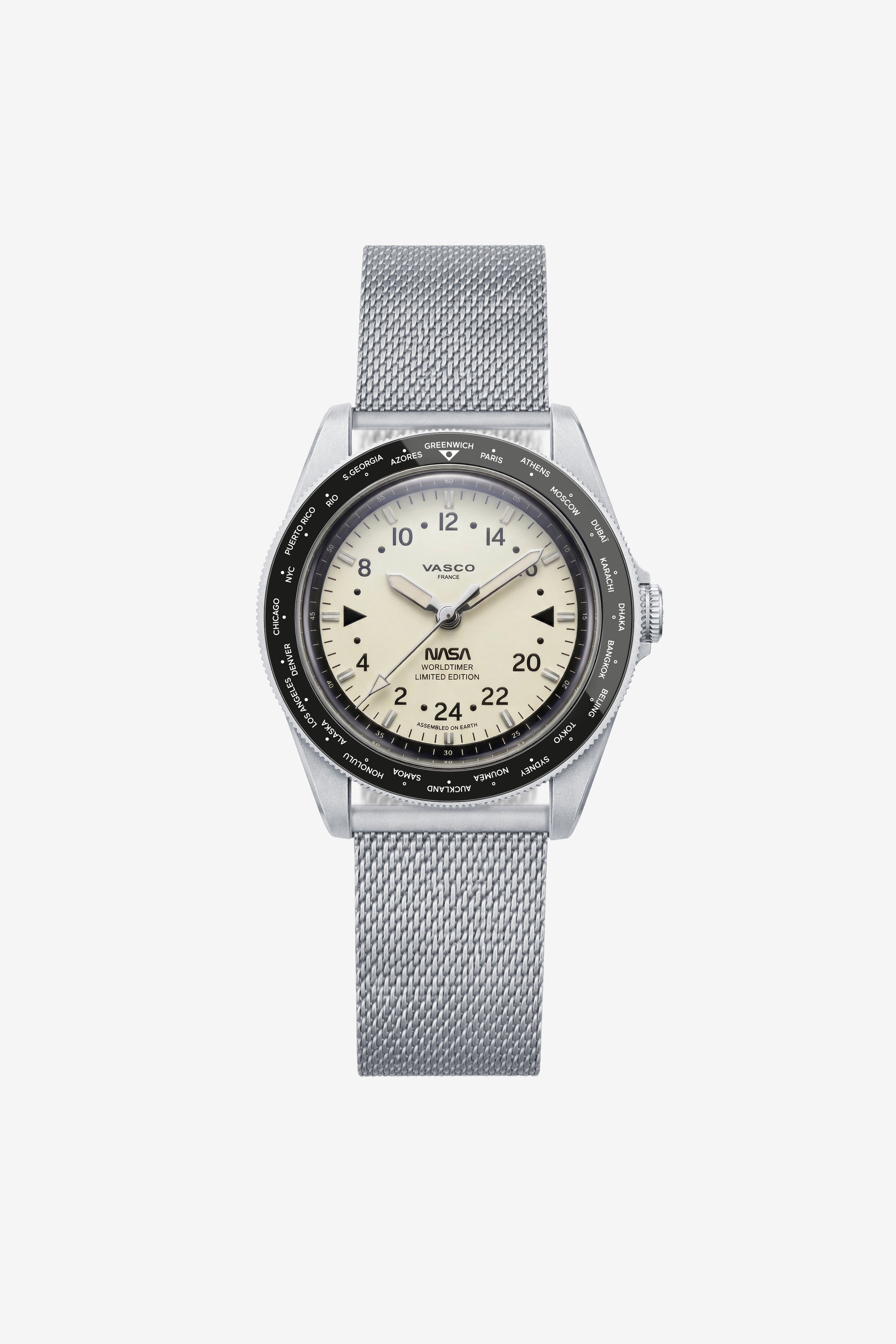NASA® Worldtimer Acier Gris Mat