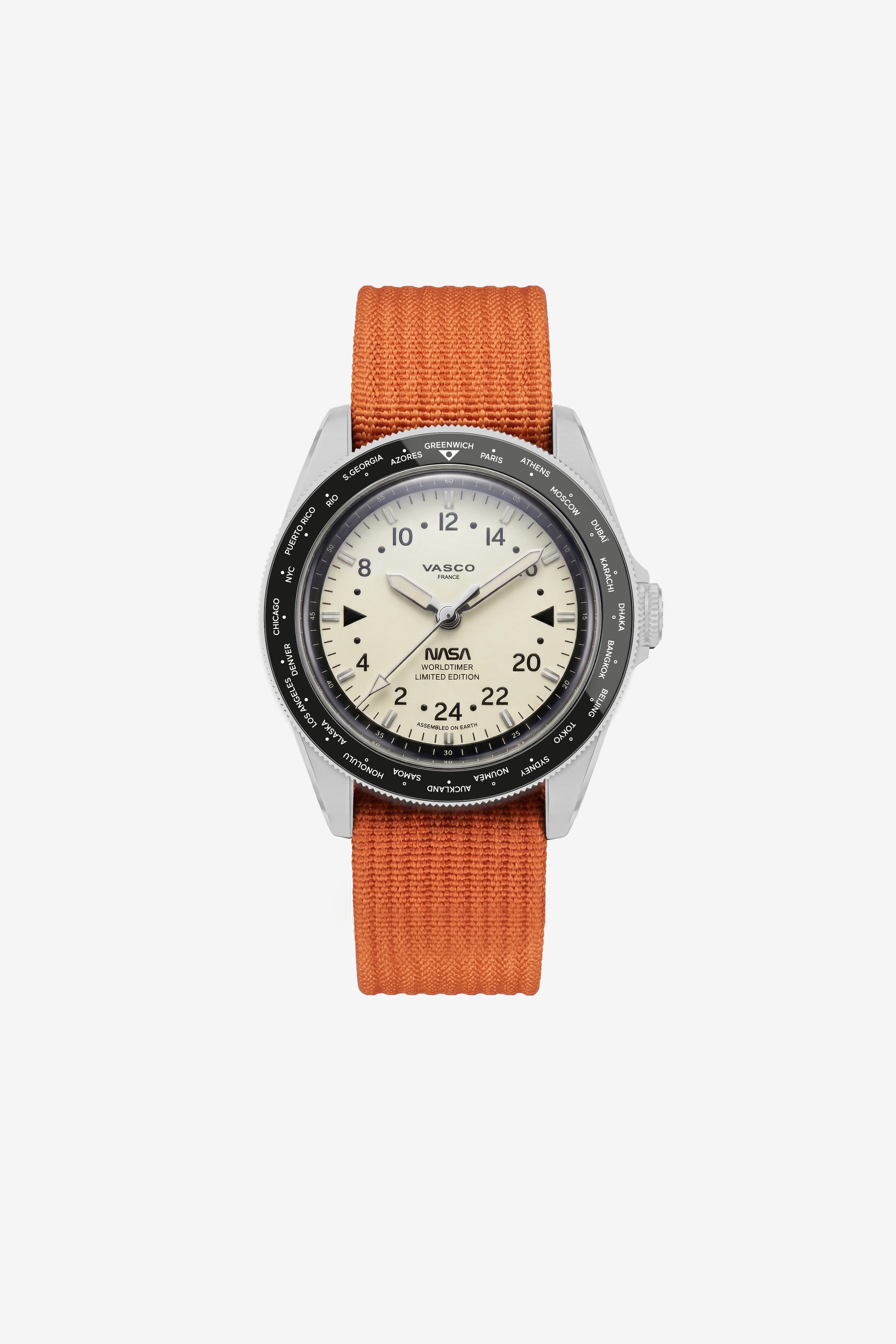 NASA® Worldtimer Acier Gris Mat