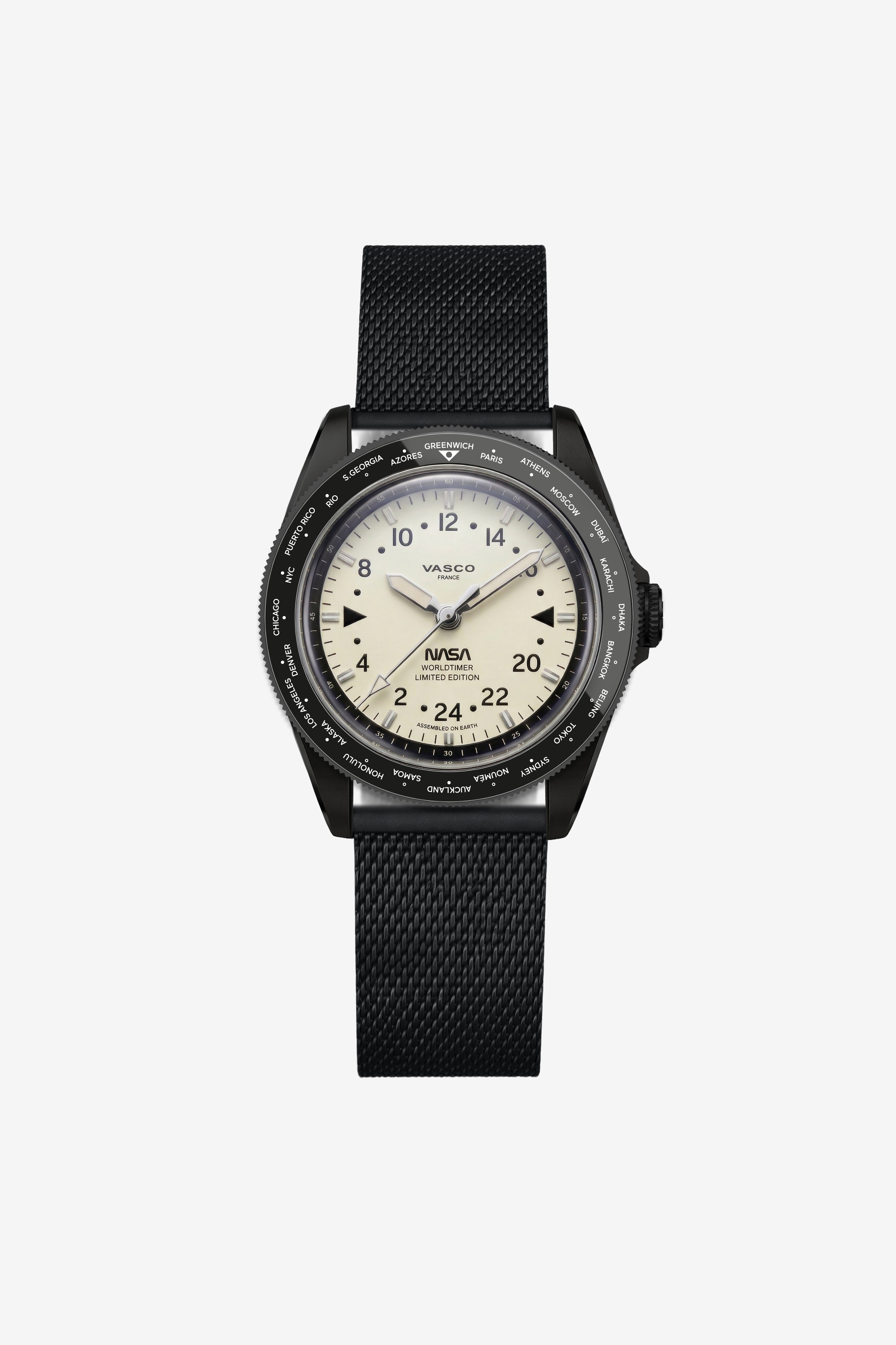 NASA® Worldtimer Black Steel
