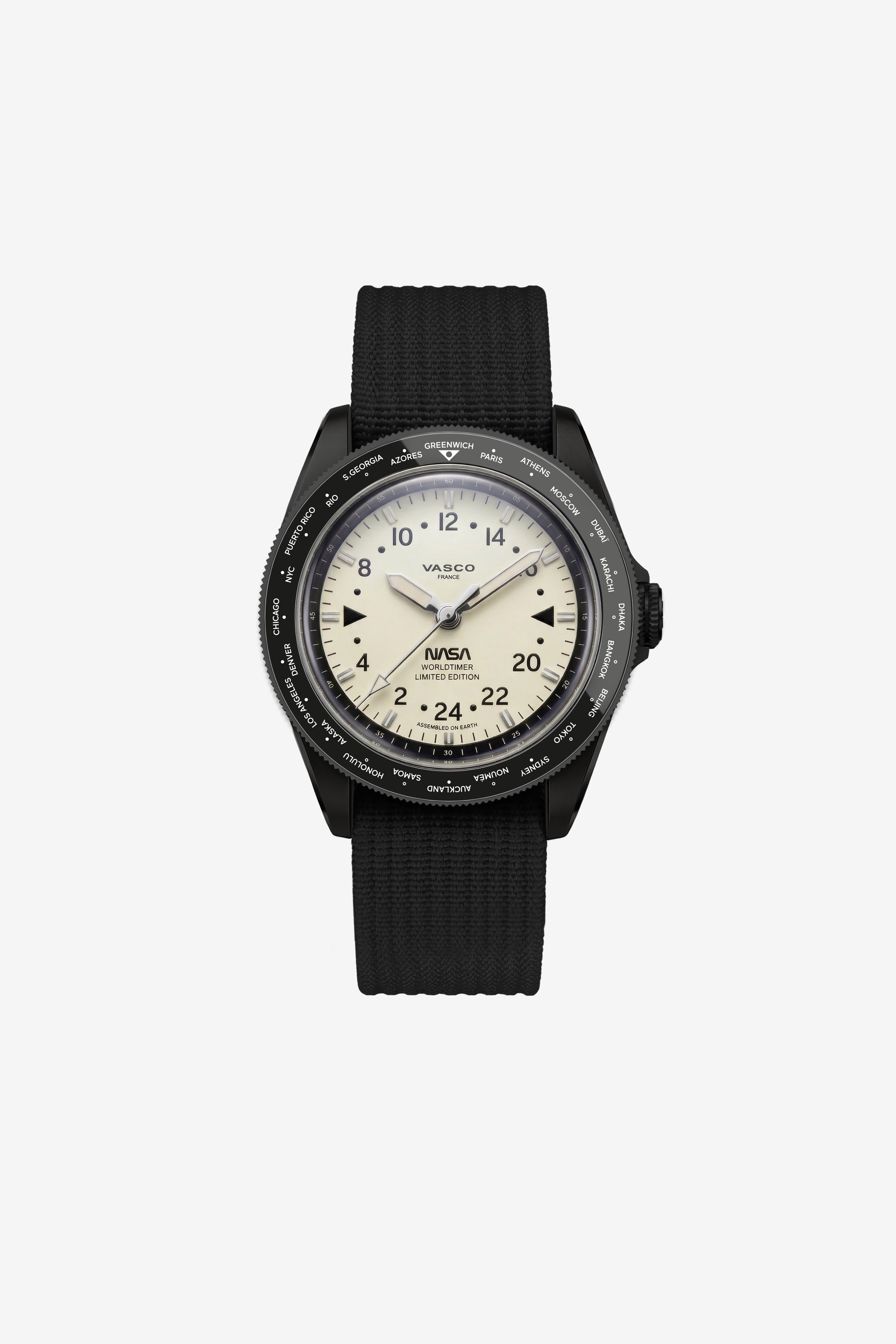 NASA® Worldtimer Black Steel