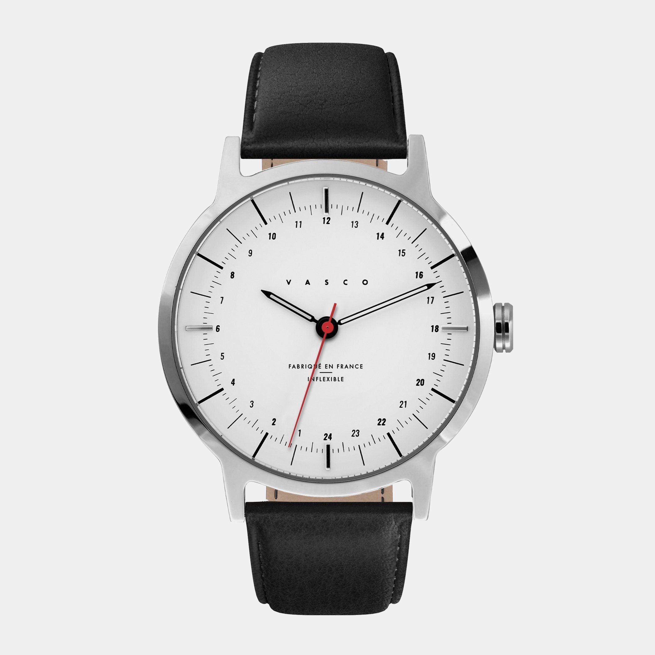 Inflexible Montre Vascowatch Cuir noir 